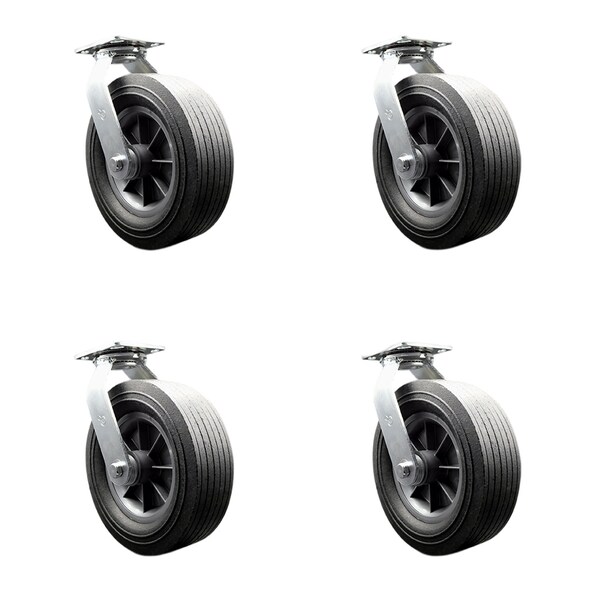 Service Caster Greenlee GMX Cart Caster Set - MA6065 GMX Material Cart - 4 Swivel Casters - SCC GRE-SCC-100S1030-SNB-4 - main